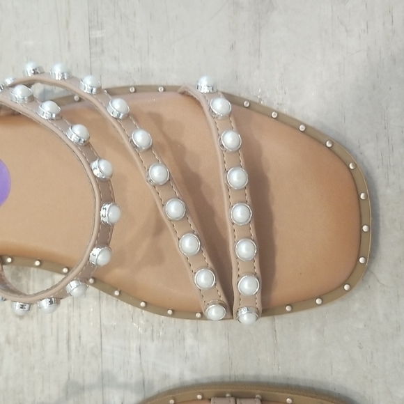 💕STEVE MADDEN💕 Zildam Embellished Sandals ~ Brown/Tan 8.5 NWT - Picture 3 of 7